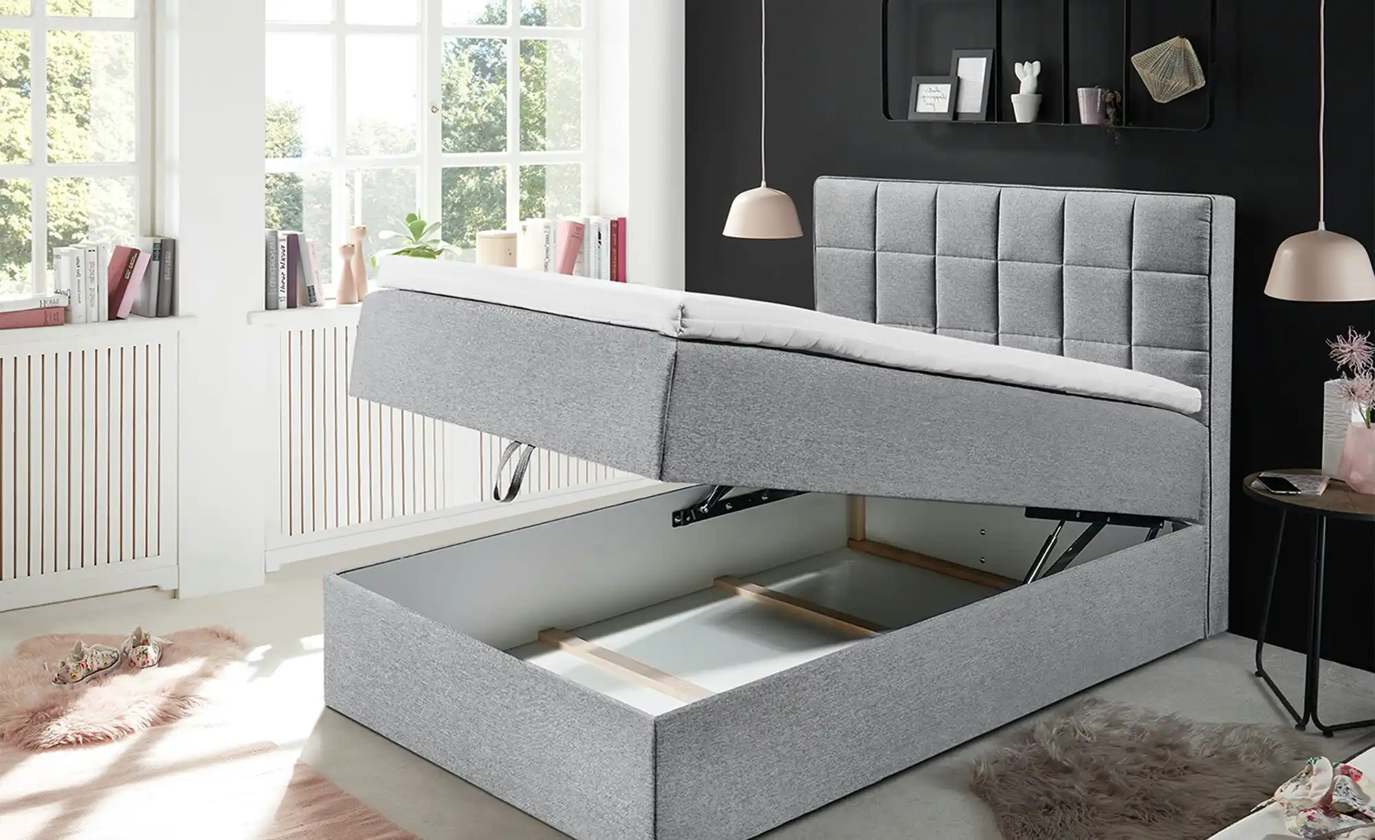 uno Boxbett mit Bettkasten Alaska