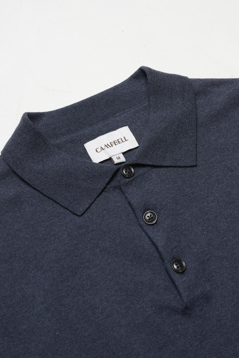 Campbell blauwe heren polo