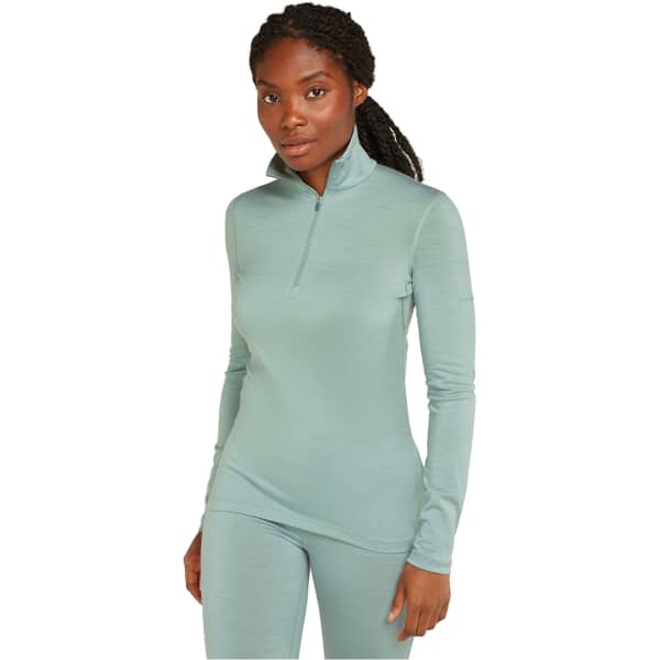 T-shirt thermique ICEBREAKER W 200 OASIS LS HALF ZIP MOSS