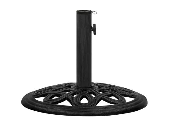 Socle de parasol Noir 44x44x32 cm Fonte