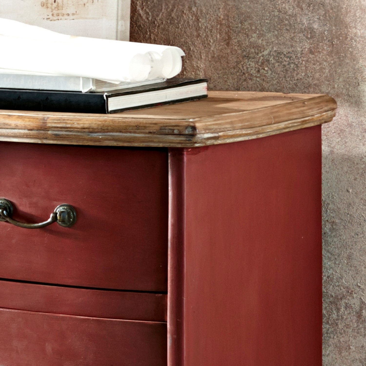 Kommode Aiguillon rot/braun