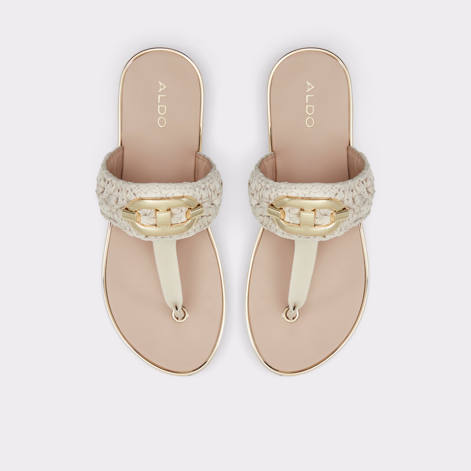 Searene Light Beige Women Flat Sandals