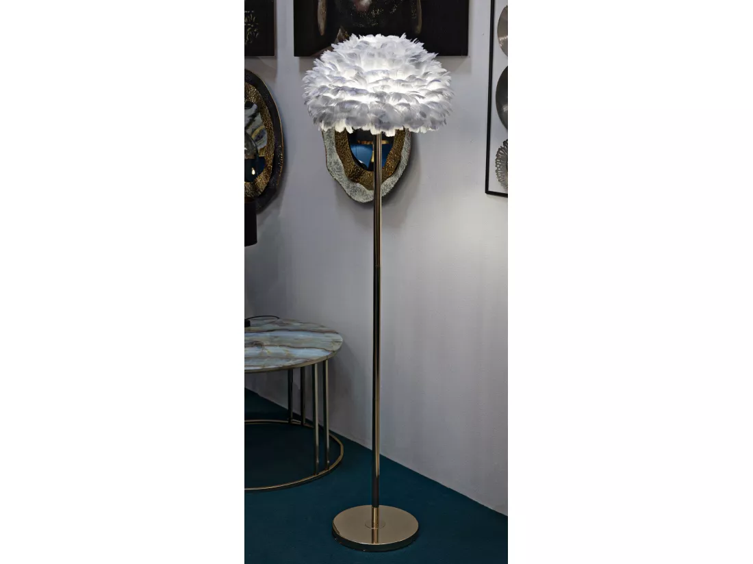 LAMPADAIRE PLUMES SLIM GRIS d. 43X170 CM