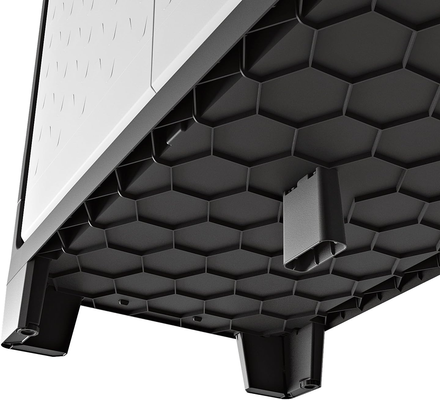 Keter Titan Kunststoffschrank/Besenschrank, Utility, schwarz/grau, 80 x 44 x 182 cm, inkl. Einlegeböden, für drinnen und draußen, wasserdicht, aus 70% recycelten Materialien