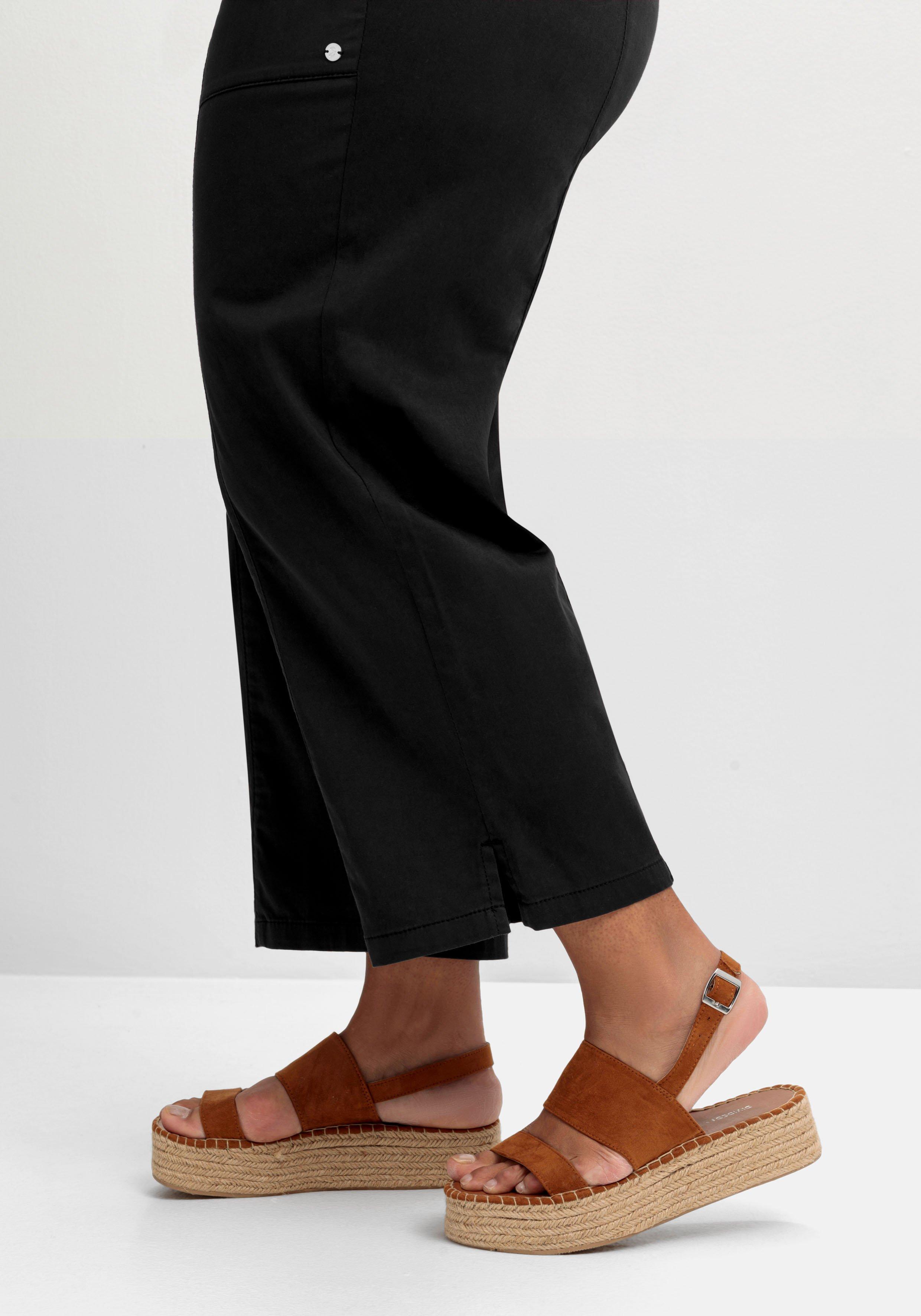 Weite 7/8-Hose mit Gummizugbund