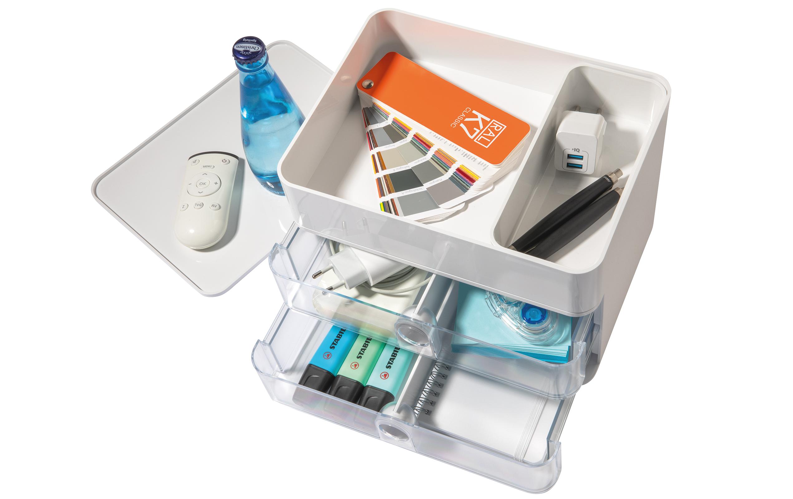 Schubladenbox Allison Smart-Box Plus 2 Schubladen, GrauSchubladenbox stapelbar mit 2 Schubladen