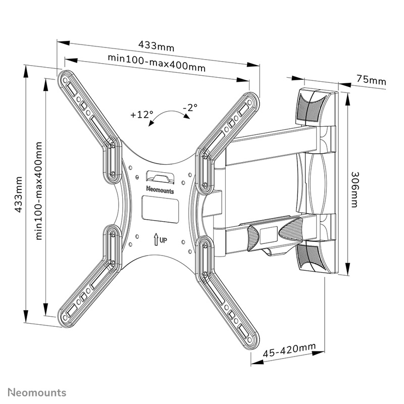Neomounts full motion TV steun 32-55
