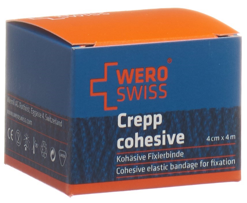 WERO SWISS Lux K-10 Elastische Fixierbinde<br>1 Stück, 4mx4cm, weiss