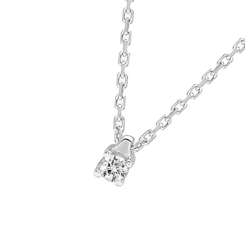 Collier Femme - Or 18 Carats - Diamant 0,04 Carats - Longueur : 42 cm