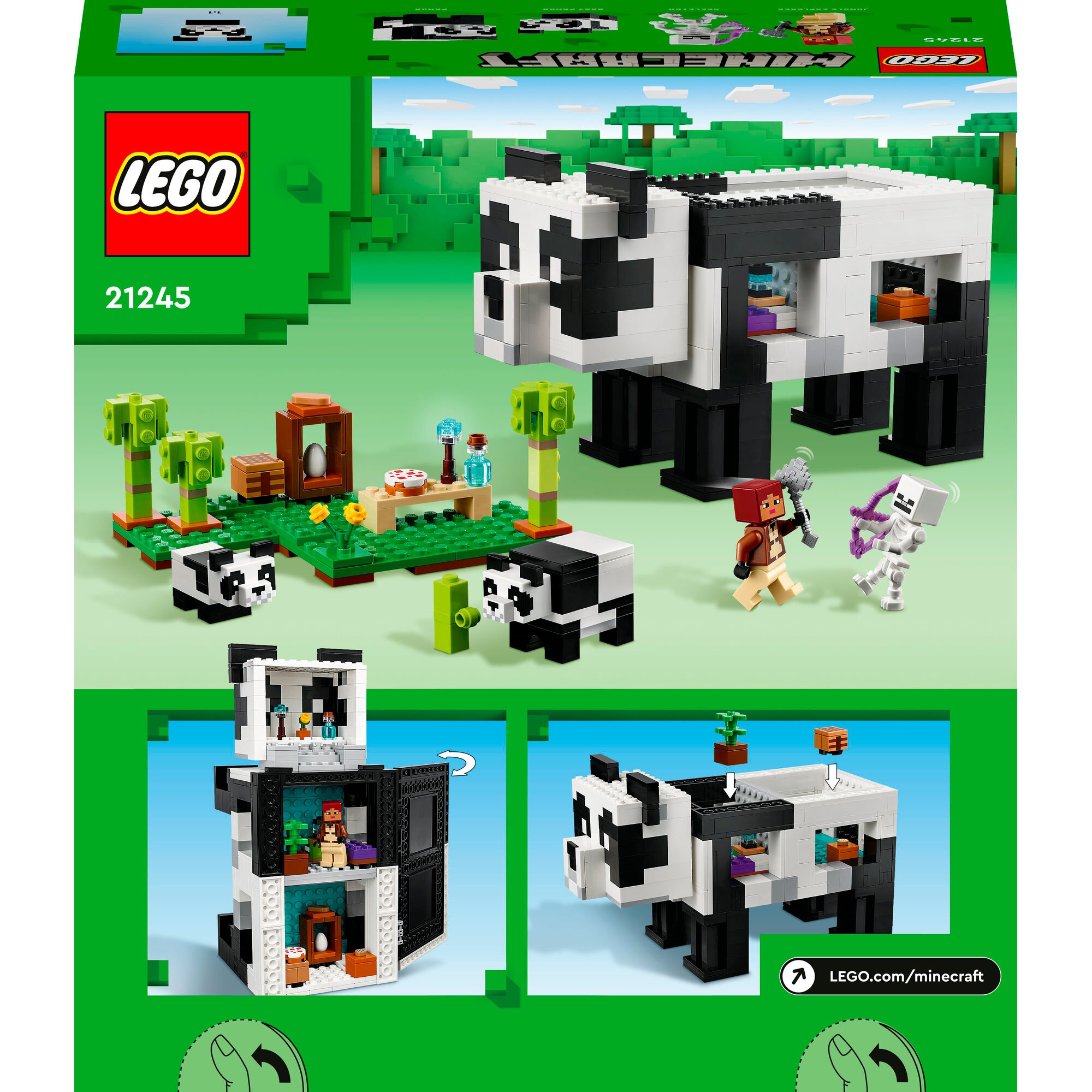 LEGO Konstruktionsspielzeug Minecraft Das Pandahaus
