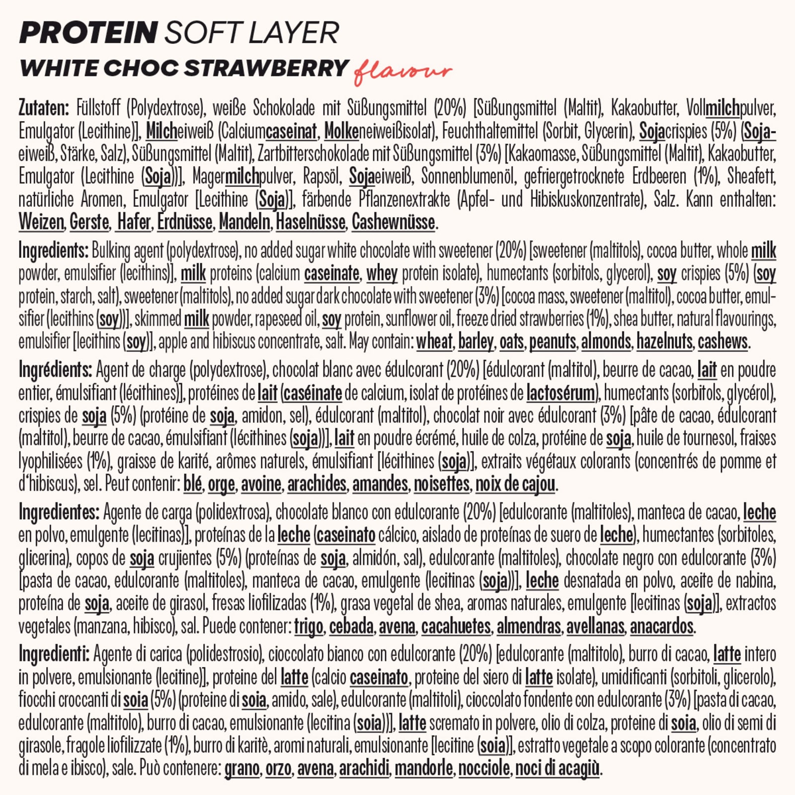 Protein Soft Layer - 12x40g - White Chocolate Strawberry