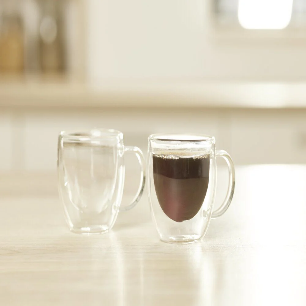 Lot de 2 tasses double paroi 80ml