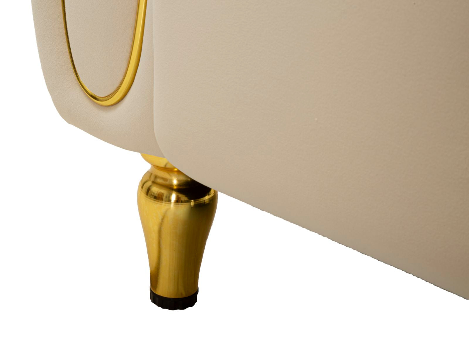Mauro Ferretti Alma Sofa 2 plaatsen in metaal en fluwelen rÃ¨me
