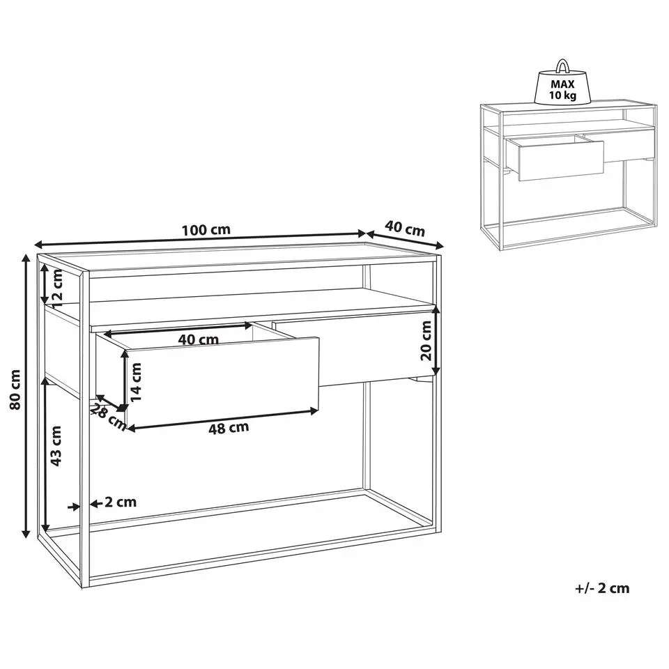 MAUK - Consoletafel - Zwart - MDF