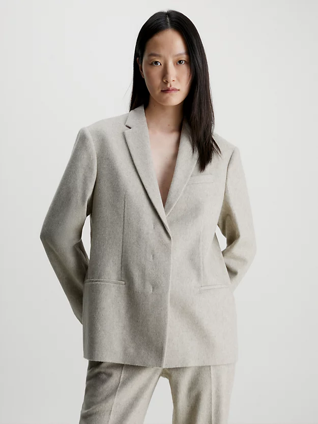 Blazer de lã oversized sob medida
