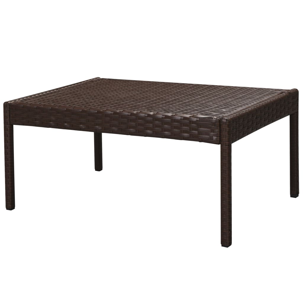 Salon de jardin meuble d'extérieur ensemble de mobilier 6 pièces avec coussins résine tressée marron