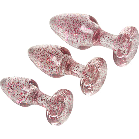 baseks glitter butt plug sæt