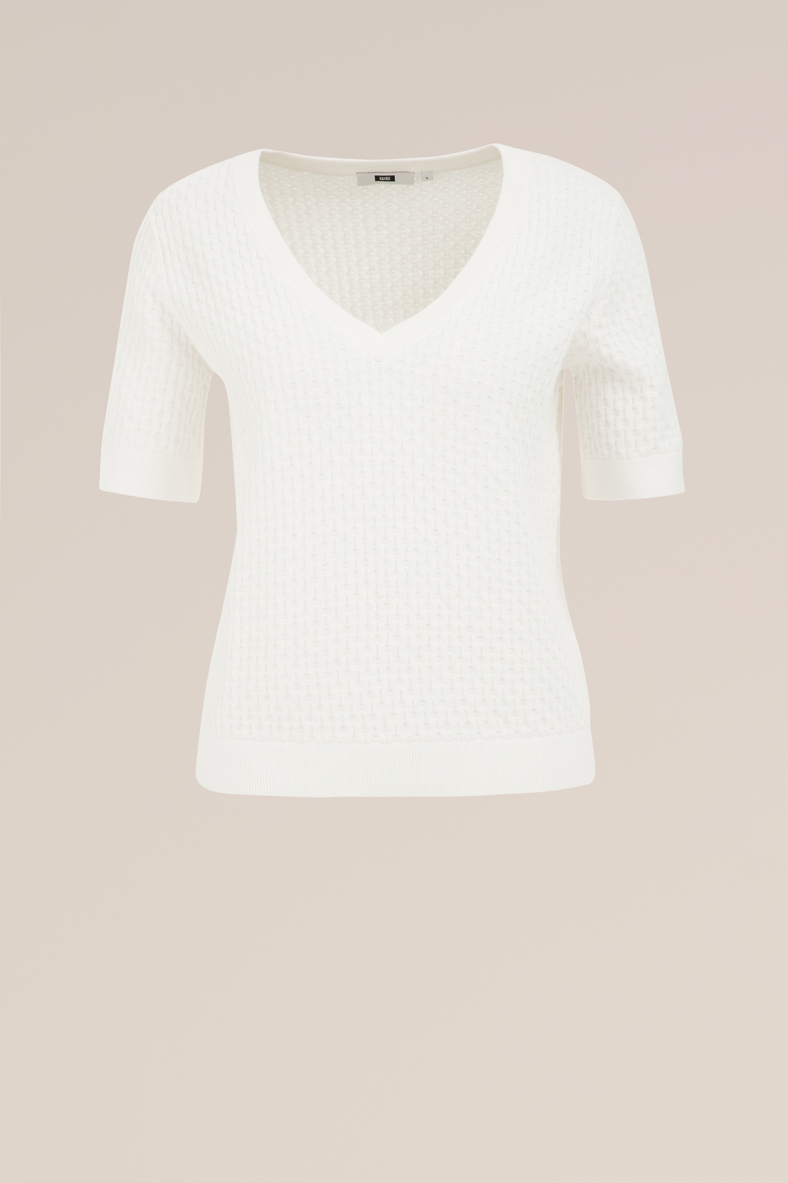 trui met structuur WE Fashion Gebroken wit