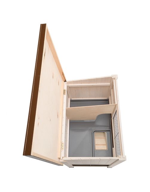 Ferplast Konijnenhok Charlie - Dierenverblijf - 117x67x96 cm Wit Grijs