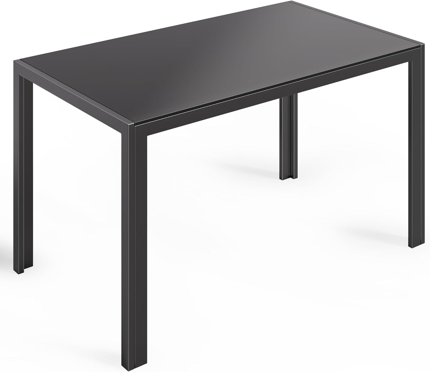 Bealife Esstisch aus gehärtetem Glas,130x70x75 cm,Moderner Küchentisch mit Metallgestell, Kratzfest & Hitzebeständig – Für Küche, Wohnzimmer，Esszimmer oder Kaffeeecke，Homeoffice (Schwarz, 130*70*75)