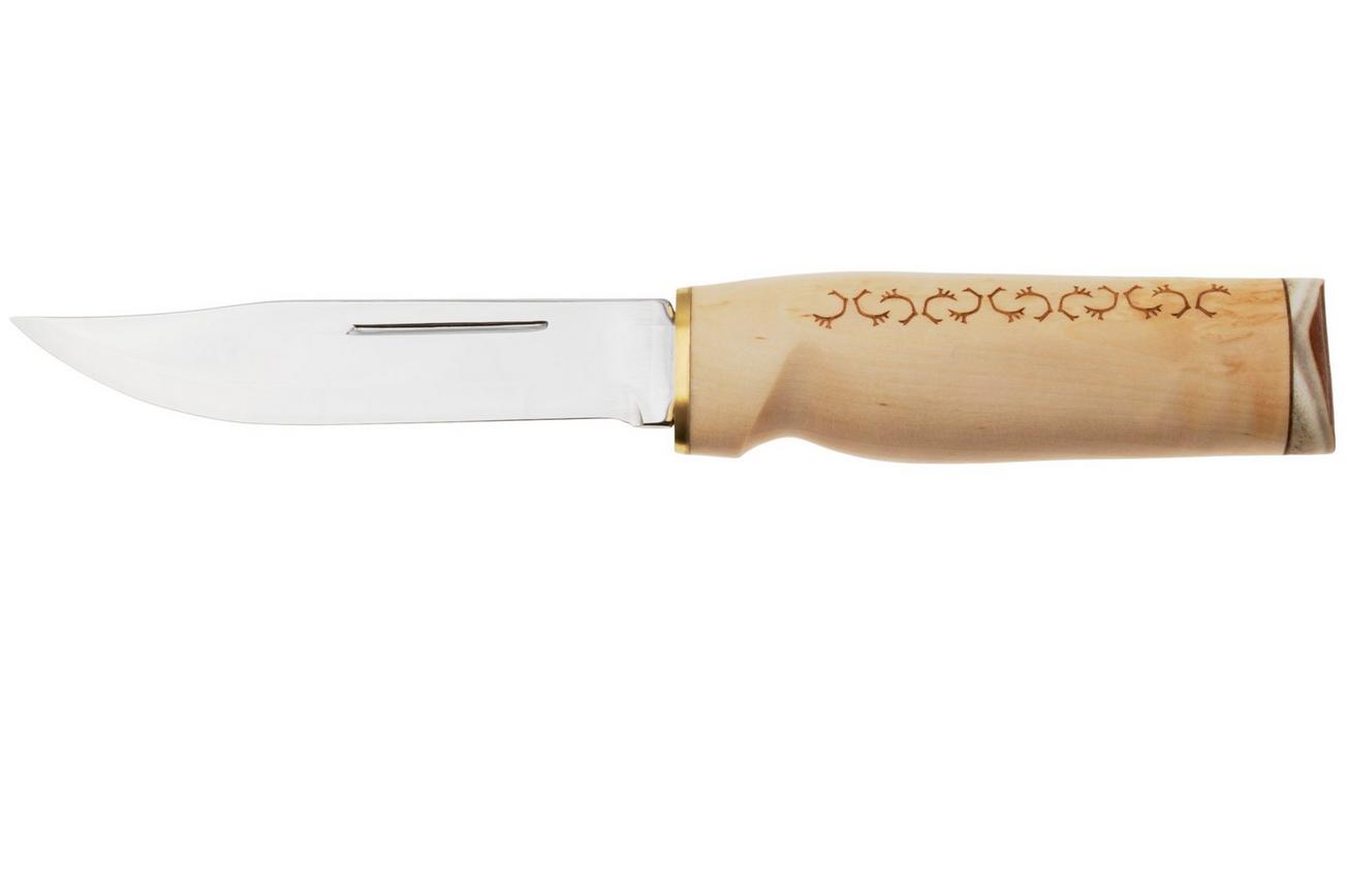 Marttiini Wild Reindeer 13 542015 Polished 1.4034, Birch Antler, vaststaand mes