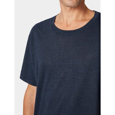 Herren-T-Shirt Leinen, Navy