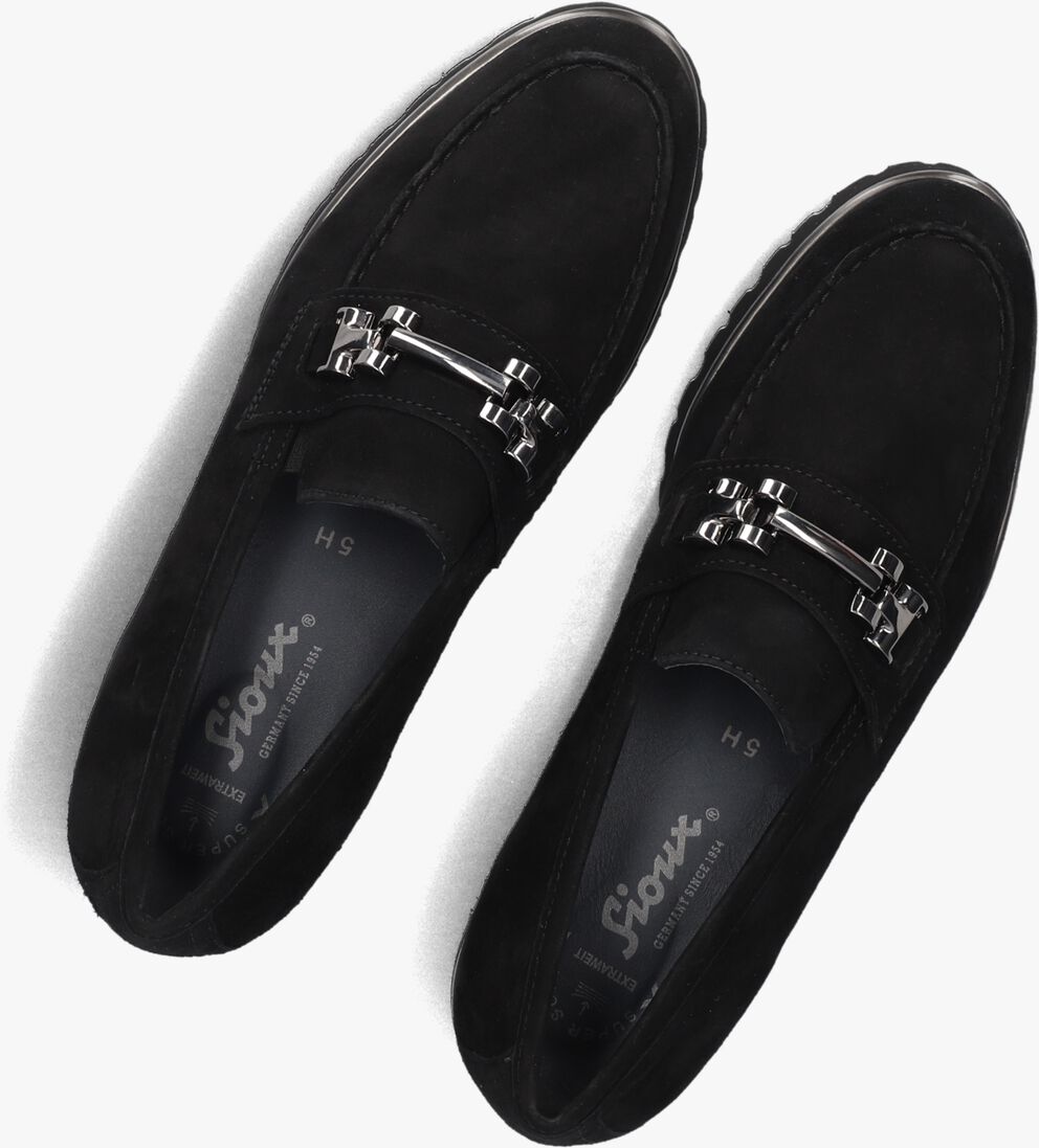 zwarte sioux loafers meredith