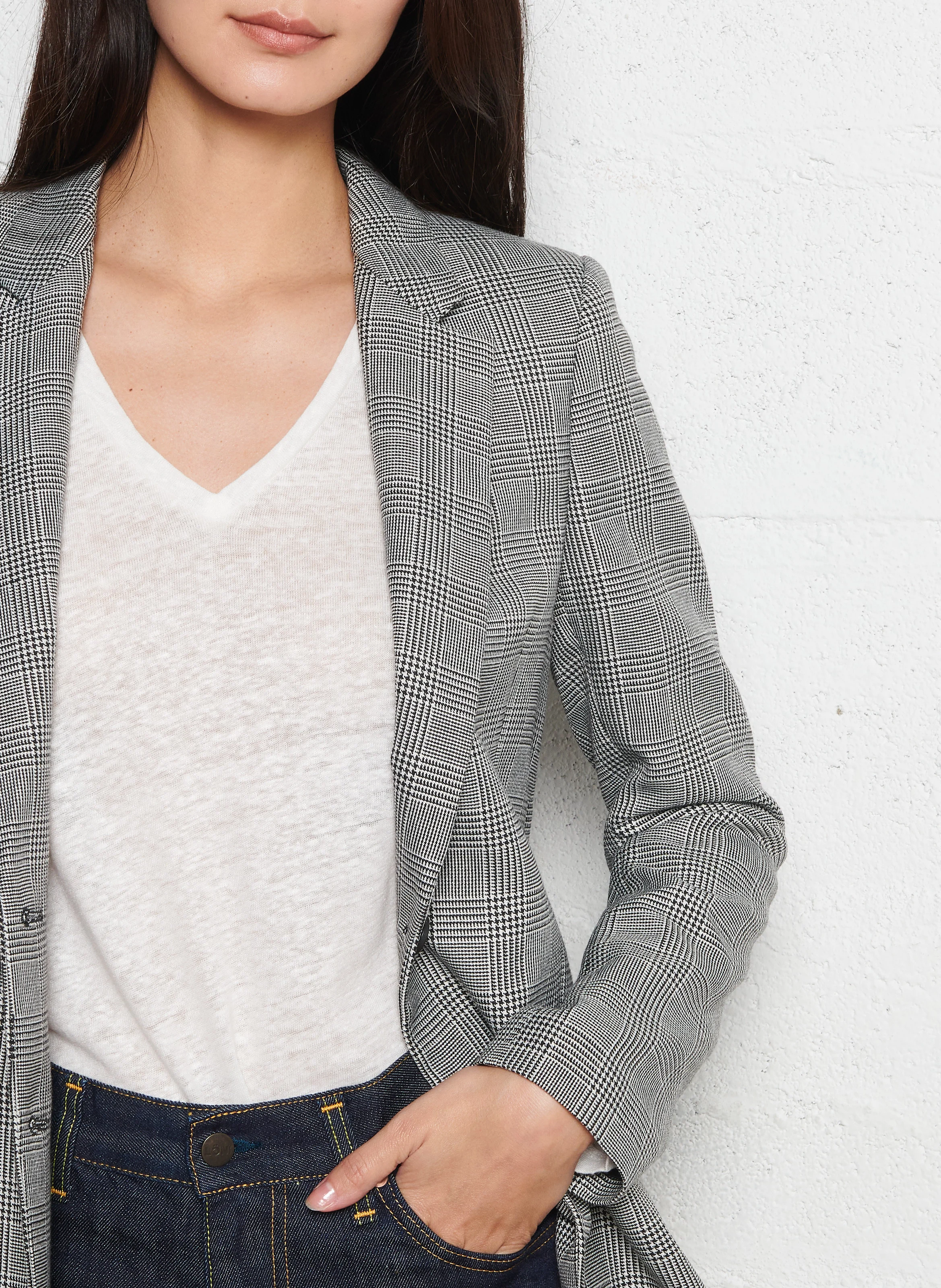 Veste tailleur imprimée | Noir