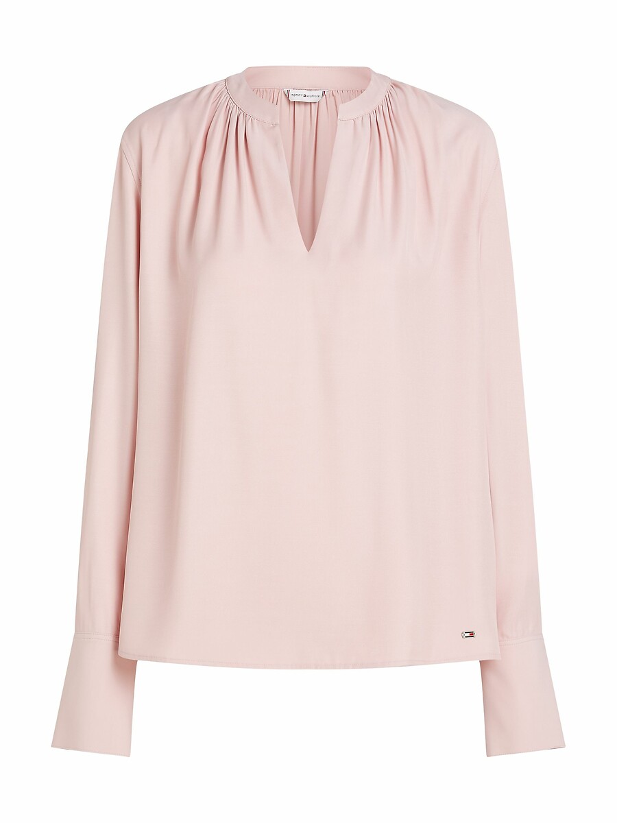 TOMMY HILFIGER<br>Blusa com decote em V e mangas compridas