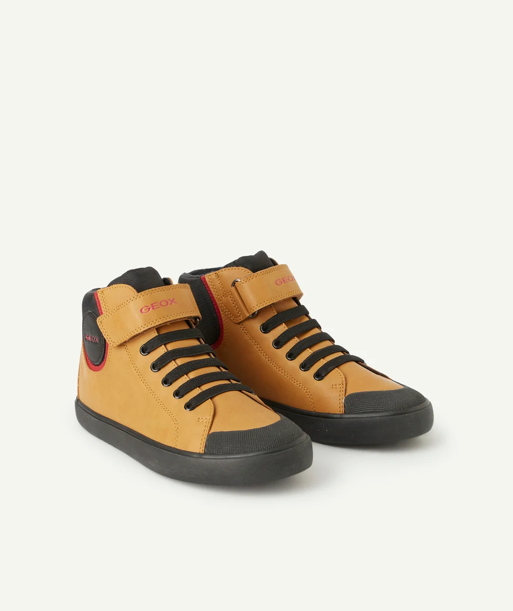 GEOXBASKETS MONTANTES GISLI GARÇON JAUNE CAMEL