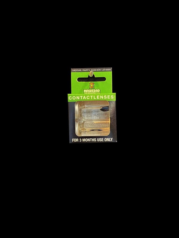 Partylinser svarte 3 måneders heks fargede linser halloween kule crazy skumle