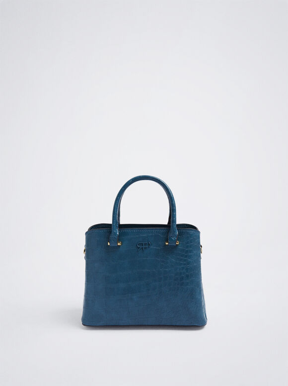 Bolsa urbana com estampa animal - Azul
