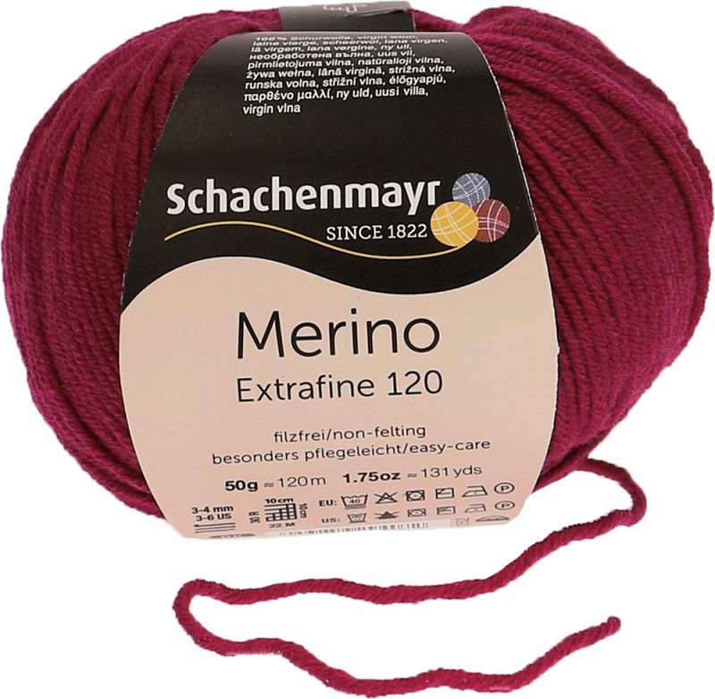 Handstrickgarn MERINO EXTRAFINE 120 - beere - 50g