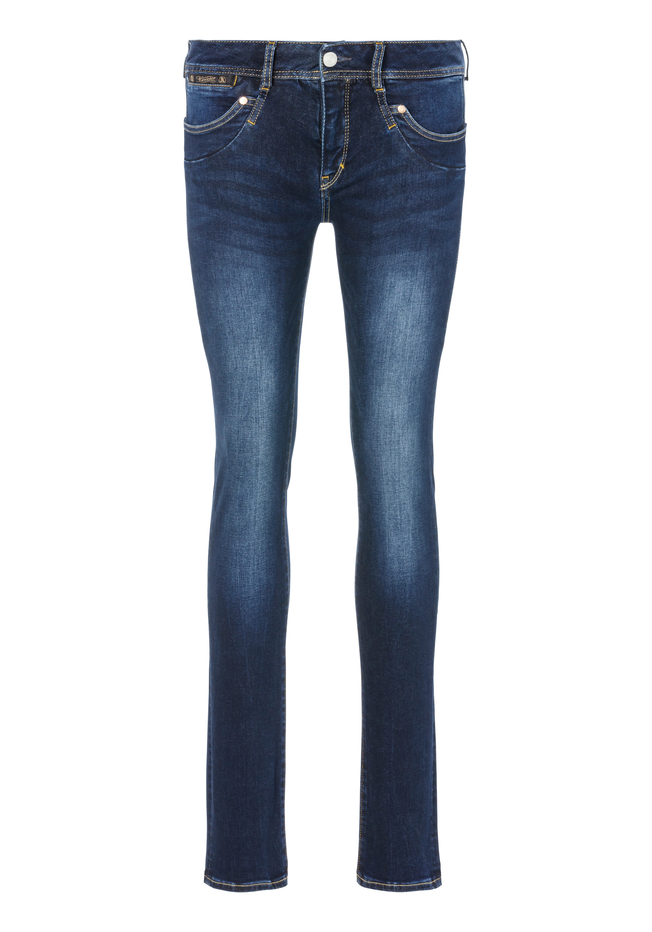 Herrlicher Slim-fit-Jeans »Piper Slim Denim«, mit Zierknöpfen an den Gesässtaschen