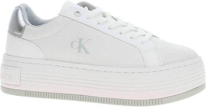 Calvin Klein Witte Polyester Sneaker met Gewatteerde Binnenzool