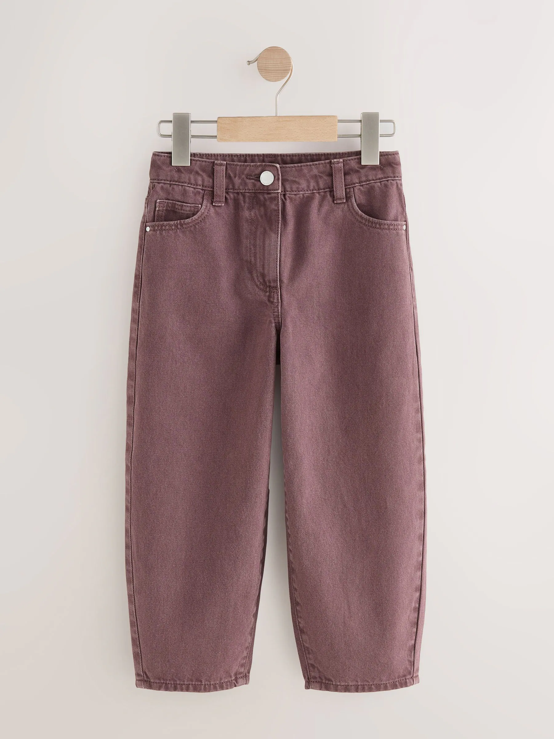 Chocoladebruin - Barrel jeans (3-16jaar)
