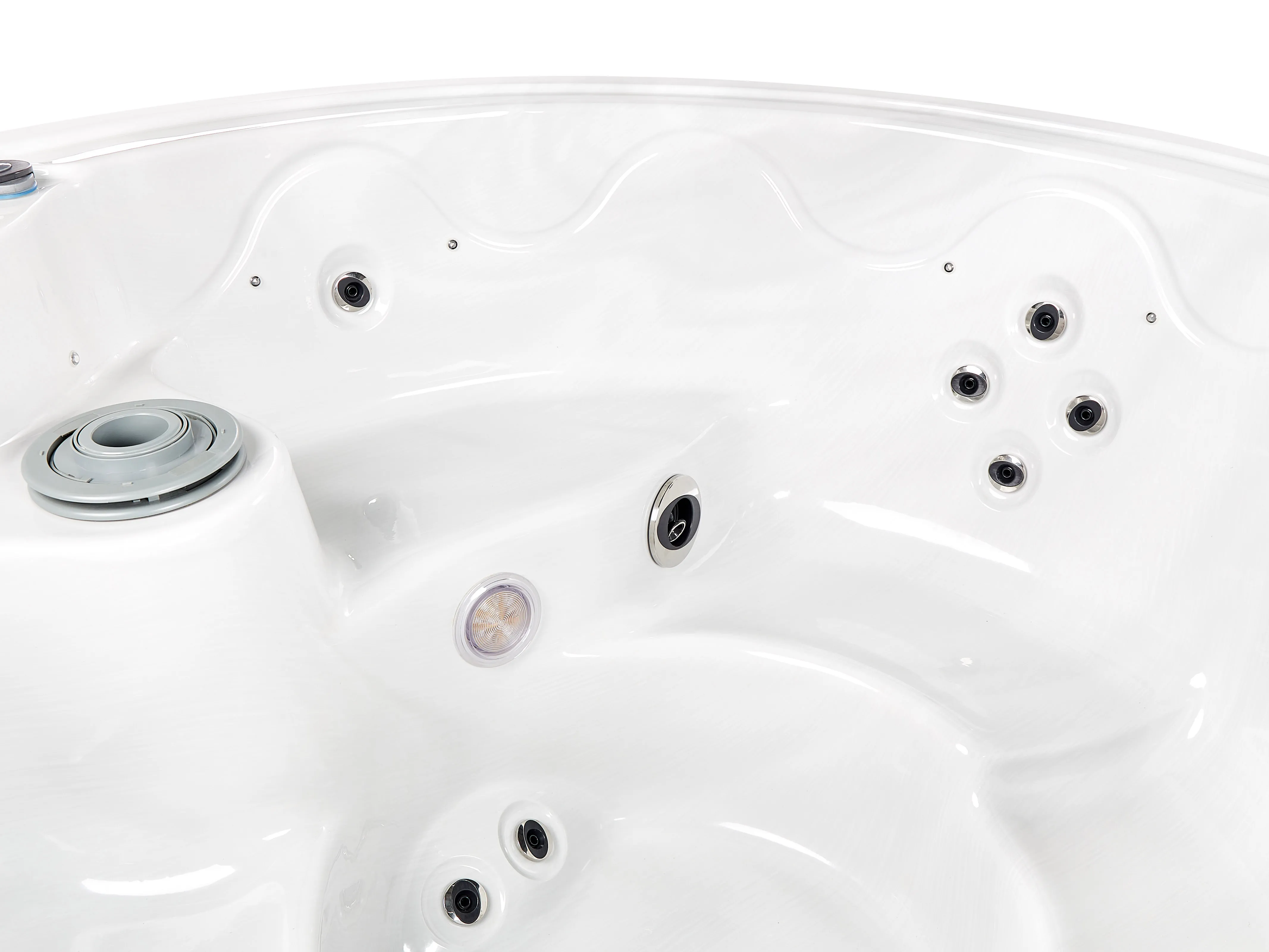 Buiten hottub met LED MARFIL Wit