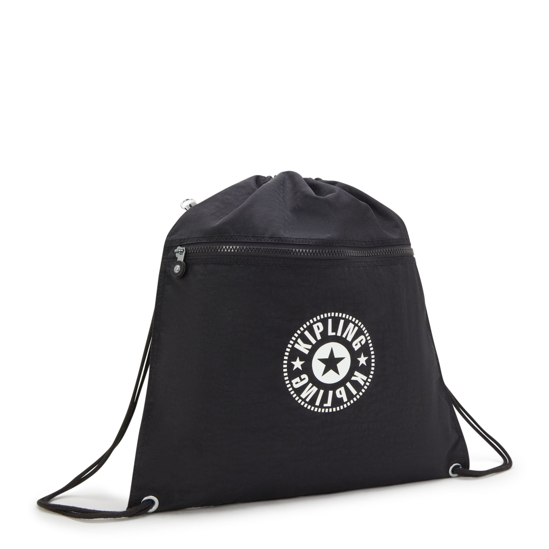 SUPERTABOO Sac Moyen avec Cordon de Serrage et Poche Frontale - Black Lite