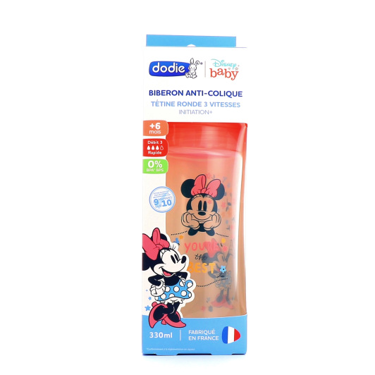 Dodie Initiation+ biberon anti colique tétine ronde 3 vitesses