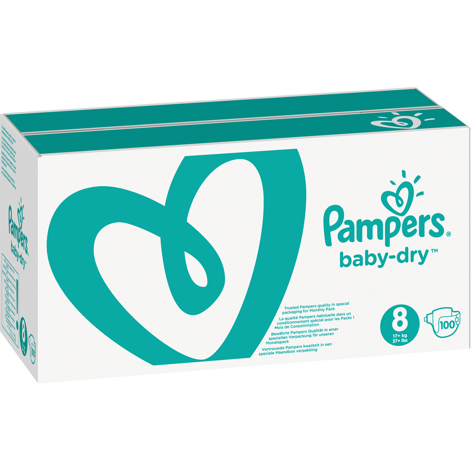 Pampers Baby Dry Gr. 8 Extra Large 17+ kg Monatsbox 100er