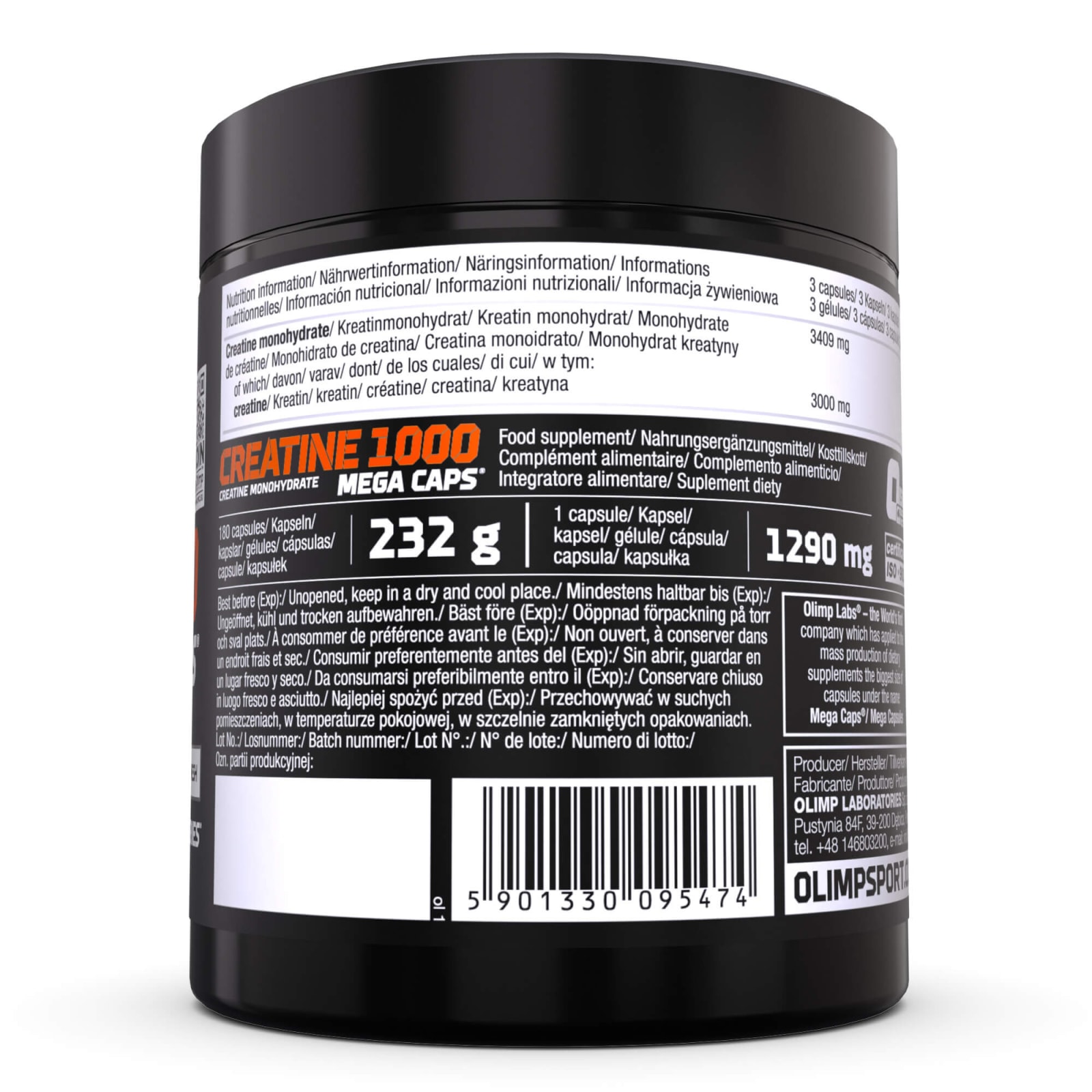 Creatine 1000 Mega Caps (180 Kapseln)