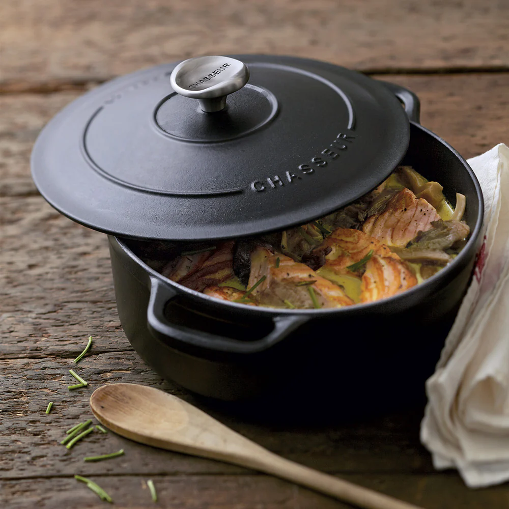Cocotte ronde 16 cm chasseur noir interieur noir Chasseur