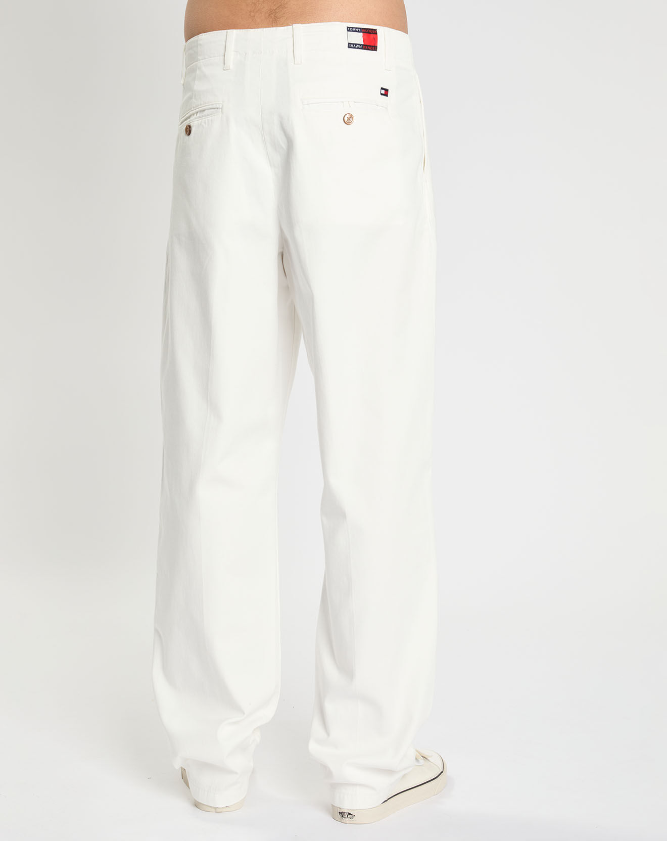 Tommy Hilfiger Pantalon large Shawn écru