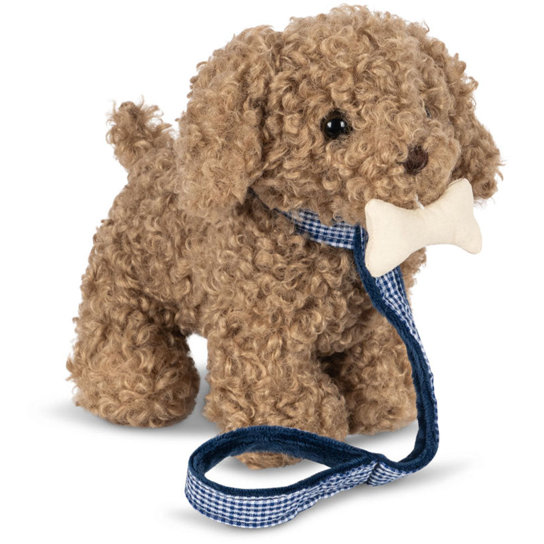 konges sløjd knuffelpuppy met draagtas - lulu - 21 cm