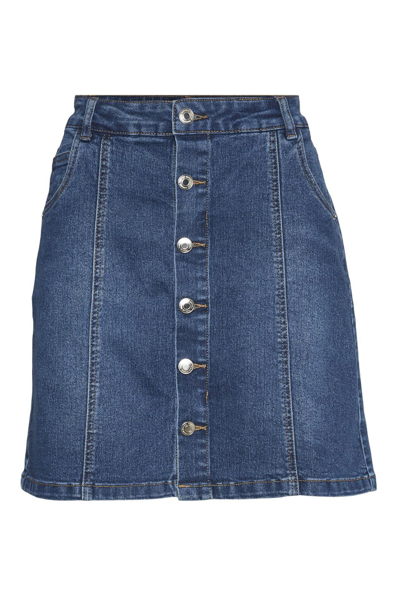 Minissaia jeans plus size - Azul