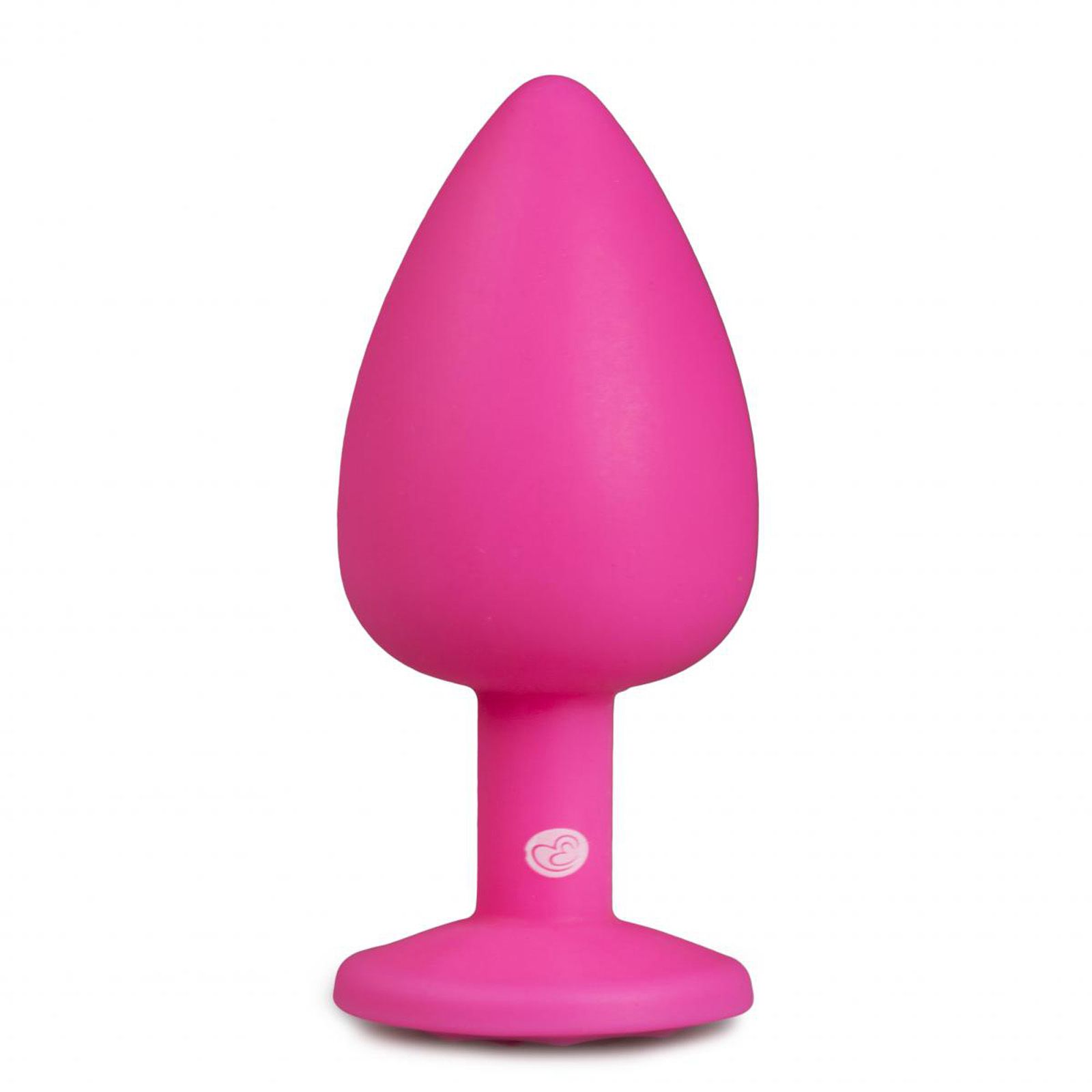 Easytoys - Analplug aus Silikon in Pink mit Zierstein - groß