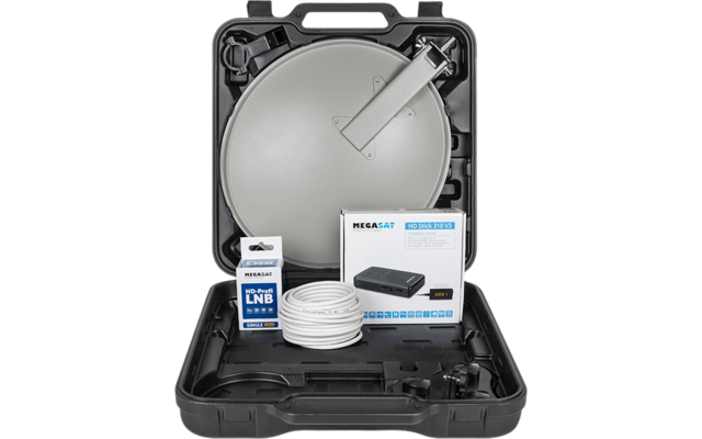 Megasat Mobile Sat-Anlage mit HD Receiver im Campingkoffer