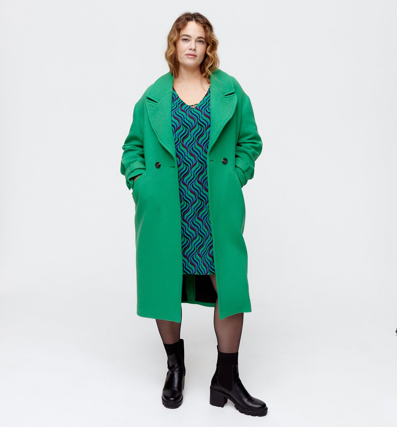 Robe courte évasée Femme - Imprimé vert