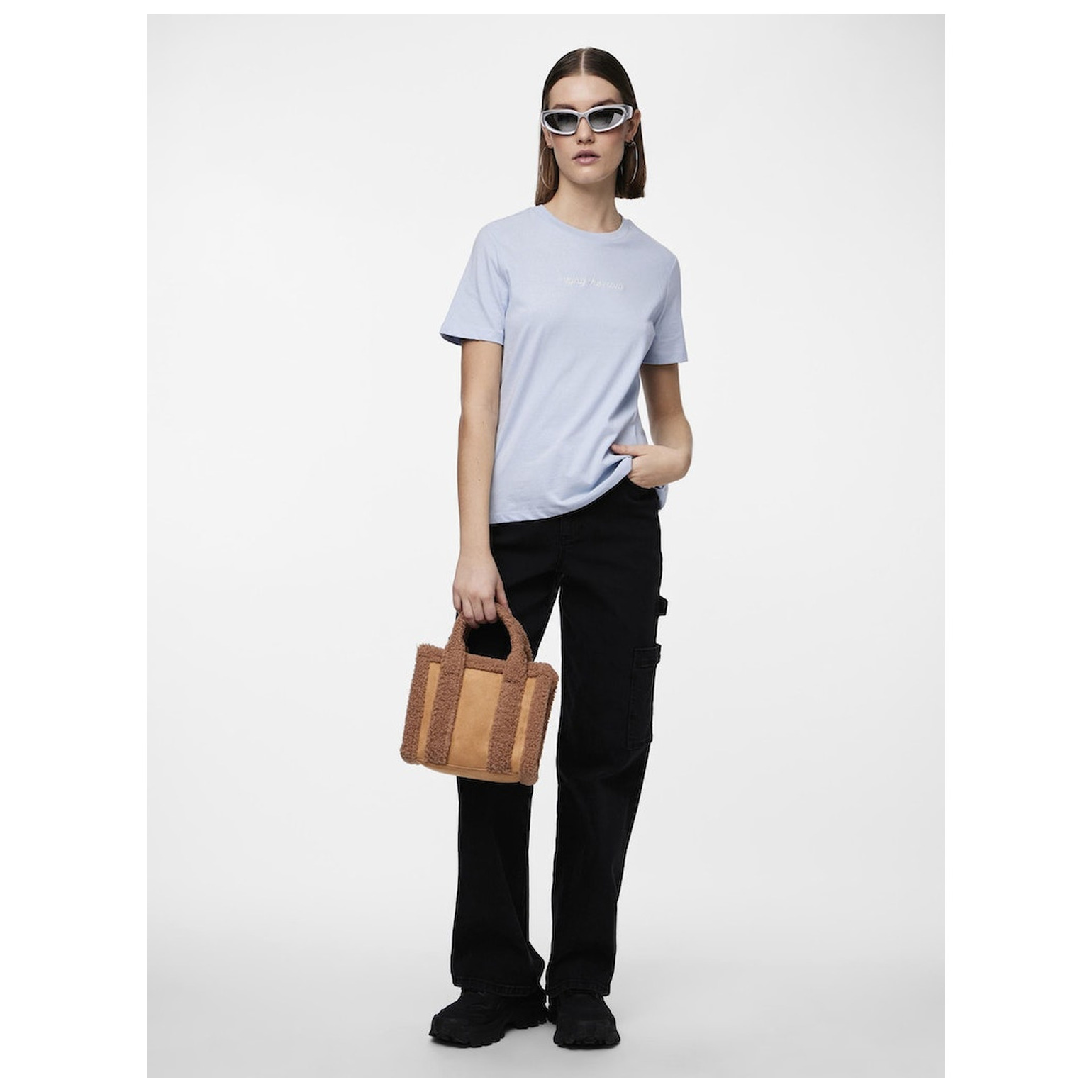Pieces PCFRIA SS EMBRODERY TEE