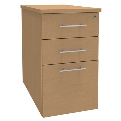 Caisson bout de bureau IDRA/DUAL - L43 x P80 cm - Imitation Hêtre